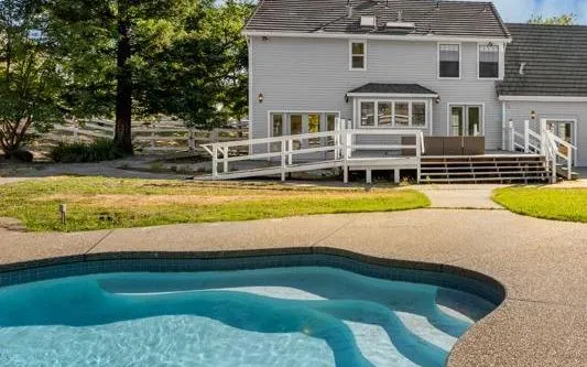 Pool Deck View of Main House - Before