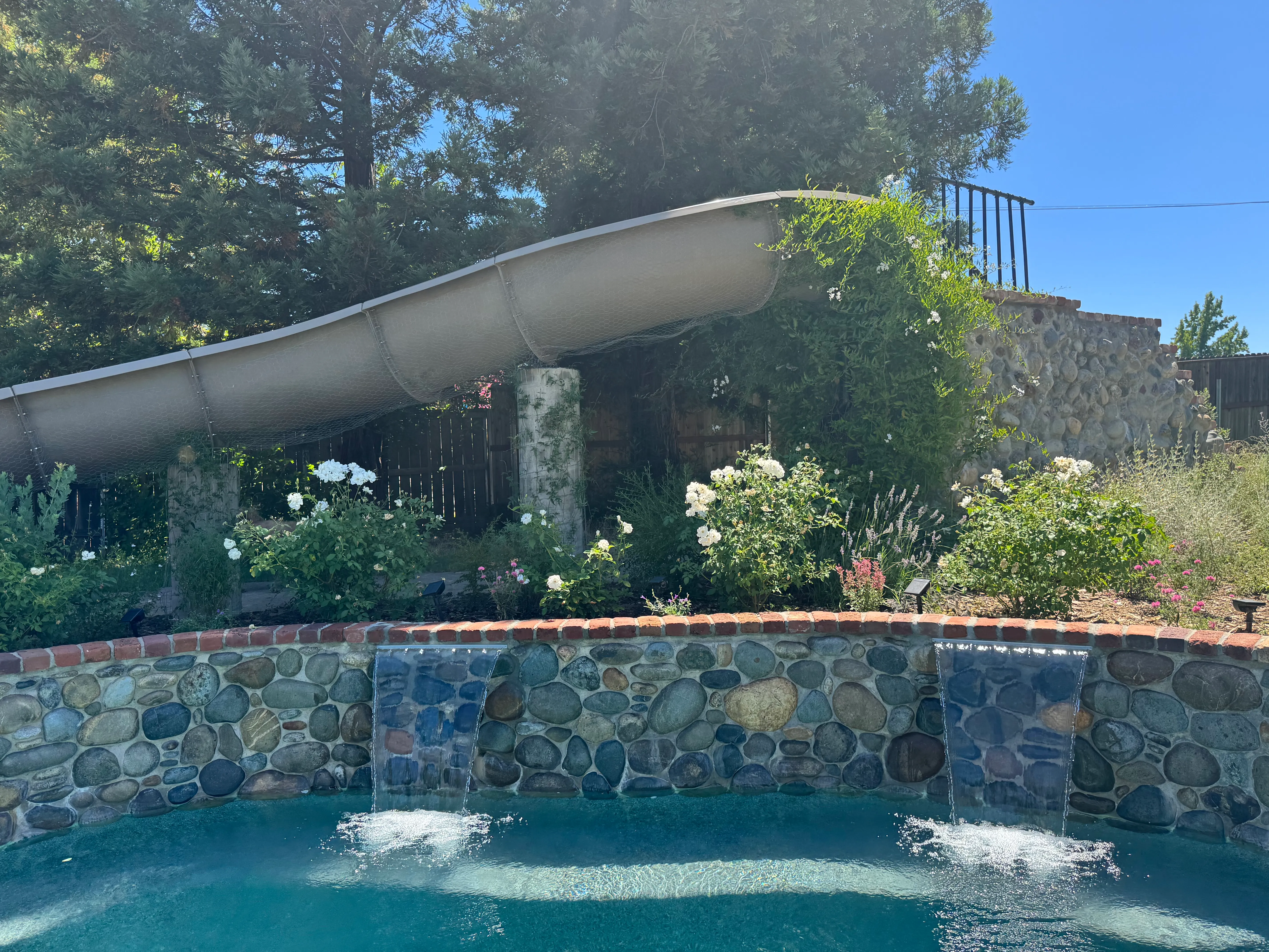 Pool Architectural Water Feature - After