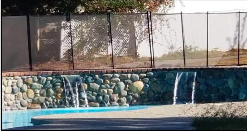 Pool Architectural Water Feature - Before